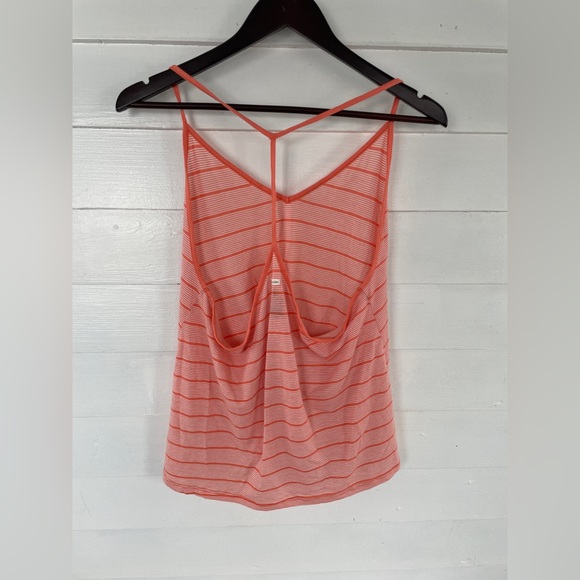 3/25 Orange sStriped Spaghetti Strap Volcom Tank Top - Picture 2 of 9